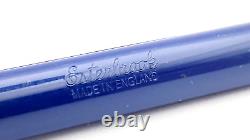 Vintage Esterbrook Lj Fountain Pen In Solid Blue 9312 Italic Medium Nib England