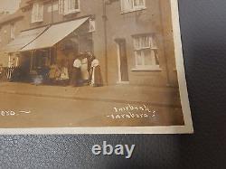 Vintage Farnborough Broadway. Orig Postcard Damp Damage Noted