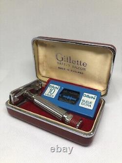 Vintage Gillette TTO SAFETY RAZOR BRIT. PAT 694093 N 58 Made In England 50s