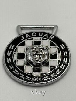 Vintage Jaguar Enamel Keychain Ring Fob CUD Made In England