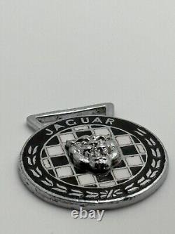 Vintage Jaguar Enamel Keychain Ring Fob CUD Made In England