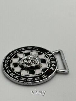 Vintage Jaguar Enamel Keychain Ring Fob CUD Made In England