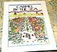 Vintage Lovely Illustrated Map How People See The World From Carmel By The Sea