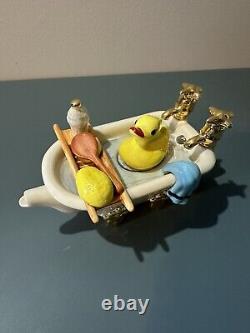 Vintage Made In England The Teapottery Cast Iron Bath Teapot Rubber Ducky