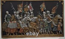 Vintage Marcus Designs Medieval Handmade England Wall Plaque Agincourt 1415