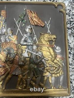 Vintage Marcus Designs Medieval Handmade in England Wall Plaque Agincourt 1415
