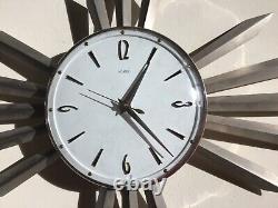 Vintage Metamec 1960's Starburst Wall Clock Retro, made in England