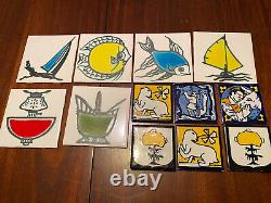 Vintage Mid Century Fish Sailboats Animals H & R Johnson Made In England Lot