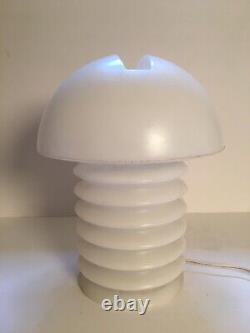 Vintage Plastic 60's Habitat White Plastic Table Lamp Panton Era