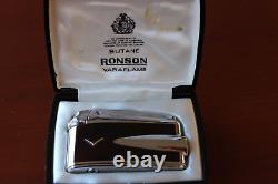Vintage''RONSON VARAFLAME Pocket Gas Lighter Brown Lacquer England 1960