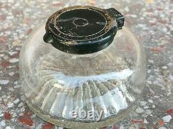 Vintage Rare Clear White Glass Old Ink Well Bottle Made In England