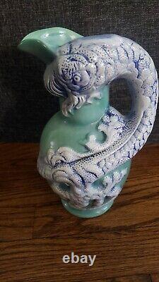 Vintage Rare Collectible Dragon Converted Vase Royal Art Pottery England