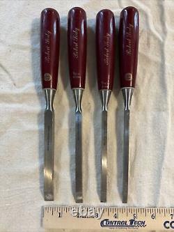 Vintage Set Of 4 Robert Sorby Heavy Duty Chisels Made In England