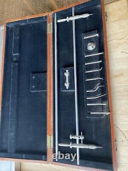 Vintage Set Of Stainless Steel Trammels In Original Box Made By Rolls England