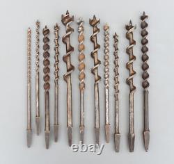 Vintage Set of 11 Auger Wood Drill Bit for Bit Brace Sheffield England