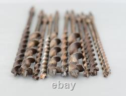 Vintage Set of 11 Auger Wood Drill Bit for Bit Brace Sheffield England