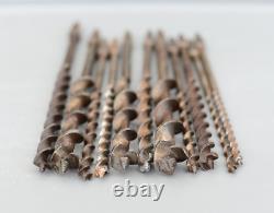 Vintage Set of 11 Auger Wood Drill Bit for Bit Brace Sheffield England