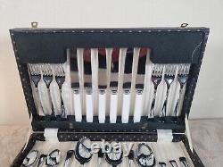 Vintage Sheffield England Silver Plated 24 Cutlery Set Bilchrome with Box
