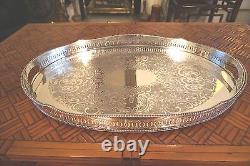 Vintage Silver Plated Tray, Extra Large, Made in England