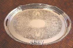Vintage Silver Plated Tray, Extra Large, Made in England