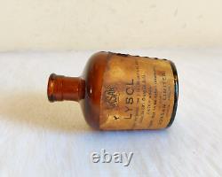 Vintage Voxsan Lysol Brown Glass Bottle Decorative England Props G611